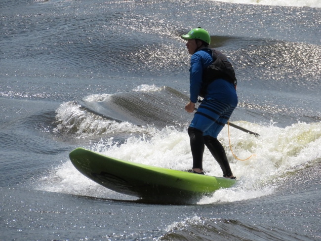 River Surfing SUP at Sturgeon Falls
